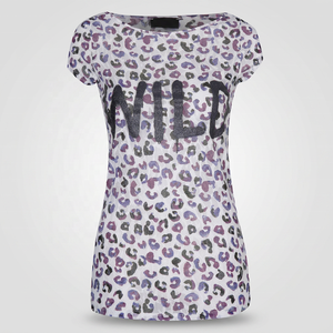 T-shirt à manches courtes imprimé pour femmes, taille plus, écologique, 100% coton, vêtements décontractés d'été en provenance du Bangladesh - Product Image 1