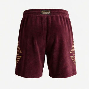 Shorts de Diseño Unisex de Terciopelo con Logotipo de Cristal Brillante, Tendencia Urbana de Verano, Color Sólido, Ecológicos, Transpirables, de Secado Rápido, para EE. UU. y Europa - Product Image 2