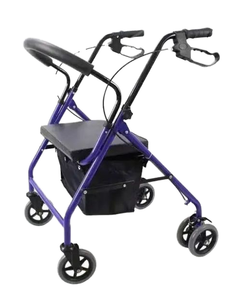 Andador plegable <span class=keywords><strong>para</strong></span> <span class=keywords><strong>adultos</strong></span> de alta calidad <span class=keywords><strong>con</strong></span> marco de acero y <span class=keywords><strong>asiento</strong></span> Suministro de terapia de rehabilitación <span class=keywords><strong>para</strong></span> ancianos Asistencia - Product Image 1