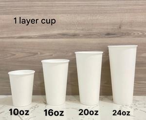 Single Wall PE <b>Paper</b> Compostable Disposable Eco-Friendly <b>Cup</b> with Custom Logo Option for Coffee & Tea Use - Product Image 2