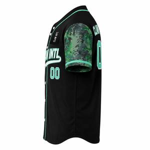 Maillot de baseball Claw Intl noir et vert à manches imprimées numériquement, anti-humidité, anti-UV, respirant, grande taille, unisexe, pour adulte - Product Image 6