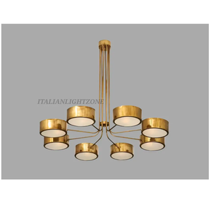 Lustre Sputnik en laiton, style moderne du milieu du siècle, style italien Stilnovo, luminaire de plafond, suspension design multi-bras - Product Image 1