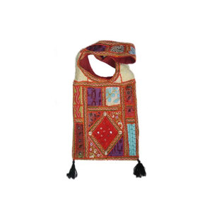 Patch <b>Work</b> Ethnic Embroidery <b>Bag</b> for Women Handmade Traditional Bohemian Shoulder Handbag Colorful Artisan Fashion Purse - Product Image 1