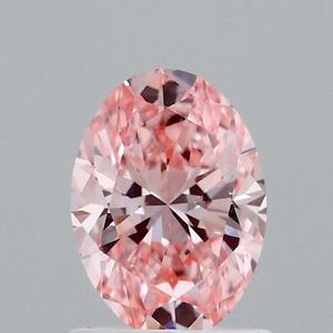 Oval 1.07cts Fancy Vivid Pink VS1 Anillo de diamantes 7,96-5,76-3,63 63 63 para momentos románticos - Product Image 1