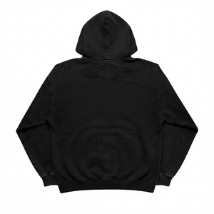Sudadera con Capucha Negra de Felpa de Algodón Grueso de 500 GSM, Personalizada con Impresión DTF, Logotipo Bordado, OEM, ODM - Product Image 2