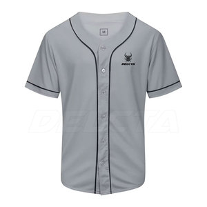 Pakistan Manufacturer Baseball Jersey Button <b>Down</b> Baseball Jersey Solid Color Baseball Jersey - Product Image 2