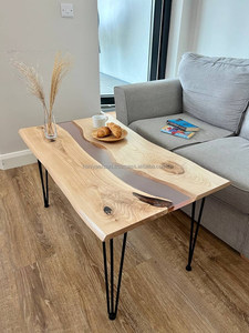 Mesa de centro epoxi Live Edge de madera hecha a mano Mesa de comedor rústica con alta calidad Hecha a mano por artistas - Product Image 3