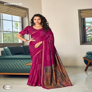 Best Fabric New Variety Premium Collection Cotton Silk with Printed Design <b>Saree</b> & <b>Blouse</b> Collection Worldwide Supplier - Product Image 1