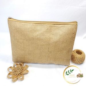 Bolsa Organizadora de Cosméticos Reutilizable de Yute, Bolsa de Almacenamiento de Maquillaje Natural - Product Image 3