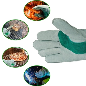 Gants de sécurité en cuir de vachette de qualité supérieure, résistants à la chaleur, robustes, pour la lutte contre les incendies, les travaux de construction - Product Image 6