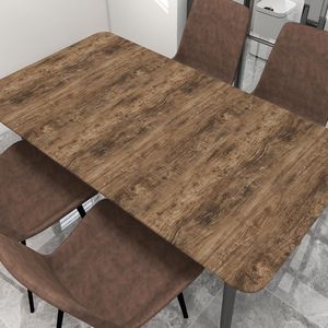 Carta Adesiva Effetto Legno Vintage Marrone Grigio 44cmx5m Vinile Autoadesivo Finto Legno Rimovibile - Product Image 6