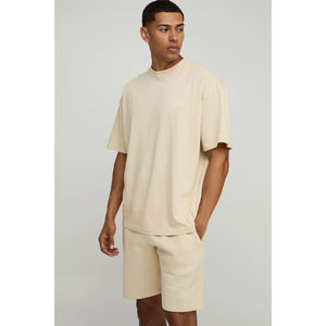 Ensemble court 2 pièces pour homme, été, t-shirt et short, ensemble de sport pour homme, ensemble court 2 pièces en coton respirant - Product Image 4