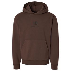 Men Brown Heavyweight Pullover Hoodie, Premium <b>Thick</b> <b>Fleece</b> Sweatshirt Casual Oversized Hooded Top for Winter Comfort and Street - Product Image 2