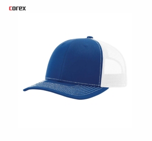 Custom Blue Red Mesh Richardson Trucker Cap 6-Panel Adjustable Unisex Casual Fashion Outdoor Spring Summer Adult <b>Hat</b> - Product Image 4