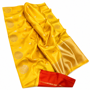 Tela Brocada de Seda Pura, Colores Vibrantes, Diseños Exquisitos, Resistente a la Abrasión, Color Personalizable, Ropa Étnica para - Product Image 1