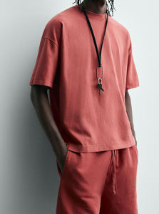 Conjunto de Camiseta y Pantalones Cortos 2026 con Lavado Ácido para Hombre, Tela de Algodón Gruesa, Conjuntos de Camiseta y Pantalones Cortos Personalizados de Algodón - Product Image 4