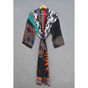 Robe de nuit Vintage en soie imprimé Floral, Kimono, vêtements de plage, Cover-Up, Kimono pour femmes, nouvelle collection - Product Image 1