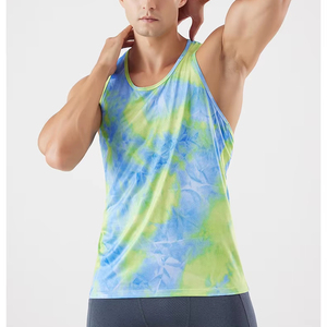 เสื้อกล้ามคอมเพรสชั่นผู้ชายแบบสั่งทำ โพลีเอสเตอร์ แห้งเร็ว สำหรับออกกำลังกาย ฟิตเนส แบบไม่มีแขน พิมพ์ลายแบบซับลิเมชั่น รับผลิตแบบ OEM จำนวนมาก - Product Image 6