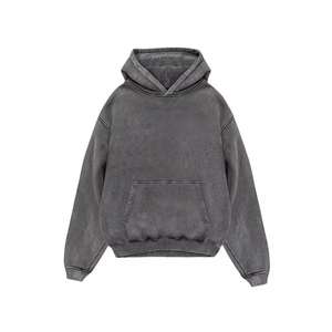 Sudadera con Capucha Premium para Hombre, Lavado Ácido, 100% Algodón, Producción Ecológica OEM, Corte Holgado, Estilo Urbano - Product Image 1