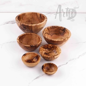 ชุดชามไม้มะกอกทำมือขายส่ง |   งานฝีมือจากเมืองโมราบาดะบัด - Product Image 2