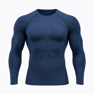 Long Sleeve Compression Top for <b>Men</b> Moisture Wicking Running Gym <b>Base</b> <b>Layer</b> Custom Logo Performance Sportswear - Product Image 2