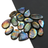 Pierre précieuse naturelle multi-labradorite, cabochon en pierre précieuse non montée, labradorite polie pour la fabrication de bijoux, cabochon en gros