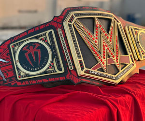 Ceinture de championnat de lutte universelle en cuir rouge, ceinture de championnat WWE - Product Image 4