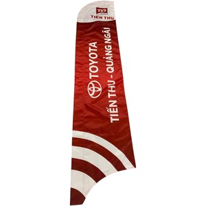 Bandera de Pluma Roja y Blanca de Poliéster con Impresión Digital, Pancarta Promocional Resistente - Product Image 6