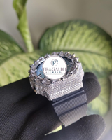 Pragalbh Jewels Iced Out Luxus-Diamantuhr Micro Pave Diamanten Edelstahl Luxus Hip-Hop Armbanduhr für Herren
