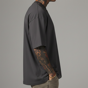 Camisetas de Hombre de Alta Calidad, 100% Algodón Jersey, Ligeras, Estilo Oversize, Casual, Hip Hop, Transpirables - Product Image 2