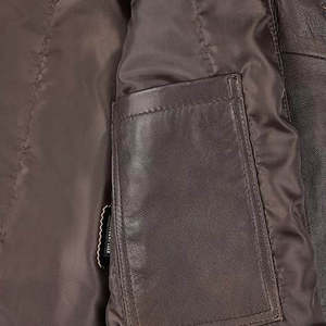 Manteau long personnalisé pour homme, respirant, en cuir tricoté, trench-coat d'hiver, col montant, chaud, en polaire et simili cuir - Product Image 3