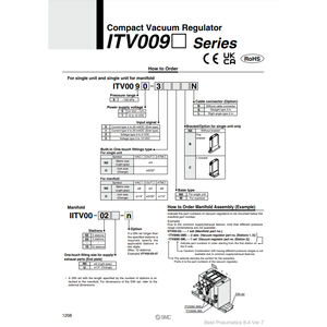 Regulador electroneumático compacto SMC, piezas neumáticas de - Product Image 1