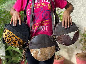 Hot Selling Cowhide Fur <b>Leather</b> Handbag Woman Animal Print Fur <b>Leather</b> Sling Bag Hair on <b>Purse</b> Real Fur Bags Women - Product Image 5