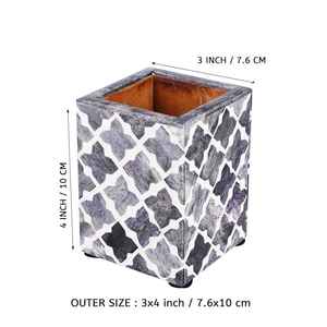 Elegant Resin & Bone Inlay <b>Pen</b> Holder for Designer Office Spaces Desk Accents and Unique Gifting Opportunities from India - Product Image 5