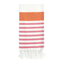 Chic Hammam Fouta Serviette Coton Turc Avec Rouge & Bleu Rayé Et Léger Bain Plage Fouta Serviette