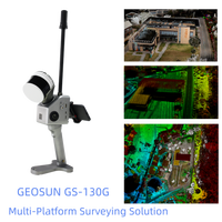 Escáner LiDAR SLAM Portátil GEOSUN GS-130G, Alcance de 300m, GNSS RTK PPK, Modelado de Edificios 3D, Topografía, Mapeo, 1.7kg, Ligero