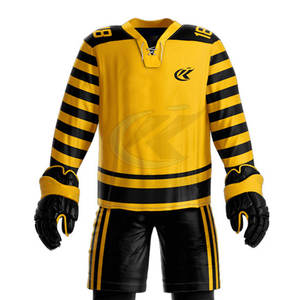 Uniforme de hockey sur glace confortable et respirant, taille personnalisée, 100% polyester, couleur et logo personnalisés en stock - Product Image 5