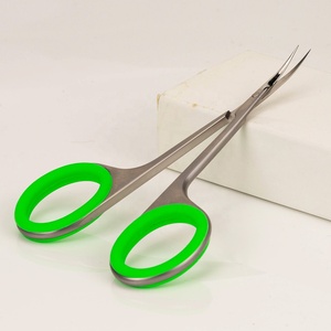 New Arrive Super Quality Green Black Rose Pink Sharp Stainless Steel Russian Curved Cuticle Scissors <b>Professional</b> for Manicure - Product Image 1