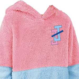 Sudadera con Capucha de Felpa para Niñas, Diseño de Bloques de Color, Estilo Jack and Jill, Acogedora para Invierno, Moda Juvenil - Product Image 5
