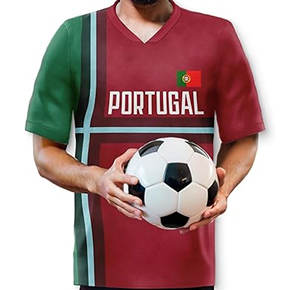 2026 Portugal Flag Jersey Men's Soccer Uniform Shirts Fashionable OEM Sets <b>for</b> Adults and Soccer <b>Fans</b> - Product Image 3