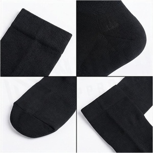 <b>Knee</b> <b>High</b> <b>Socks</b> Solid Black Breathable Knitted for Adults Casual Wear - Product Image 4