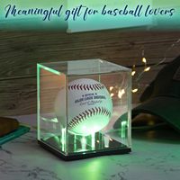 Étui en acrylique transparent pour ballon de baseball, personnalisé en usine, avec protection UV et éclairage LED, pour les passionnés et les collectionneurs de baseball
