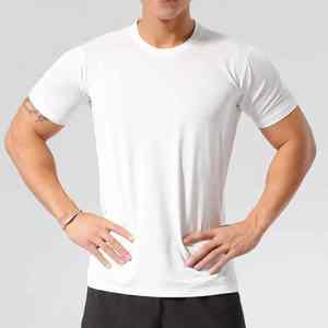 Vêtements de sport respirants et à séchage rapide, écologiques, hautement élastiques, t-shirts à manches longues pour hommes, polyester/coton, couleurs personnalisées - Product Image 6