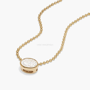 Pendentif en diamant créé en laboratoire de 0,50 carat, collier solitaire rond pour femmes, bijoux fins, cadeau en or blanc ou jaune - Product Image 4