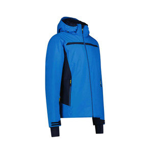 Veste de ski à capuche imprimée pour homme avec fermeture éclair, imperméable 10 000 mm, en polyester 220 g, color block, chaude, respirante, pour l'hiver et les activités de plein air - Product Image 5