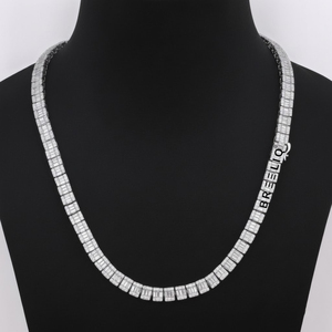 Collar de Cadena de Bolas de 6mm, Diseño 2025, Lujoso, Exclusivo, Hecho a Medida, con Acabado Liso, Estilo Oro Blanco - Product Image 1