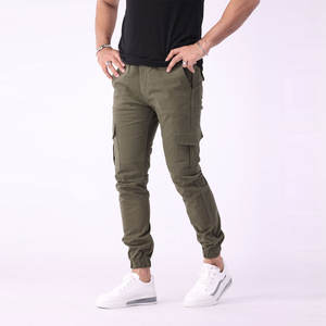 Pantalon cargo ample multi-poches pour homme, style hip-hop, logo personnalisé, coupe sport, en spandex/coton - Product Image 1