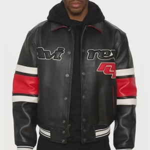 Chaqueta de Cuero Estilo Bomber Avirex 75 Aniversario |   Venta al por mayor de artículos vintage estilo universitario y aviación de alto volumen - Product Image 1
