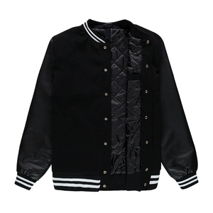 OEM Manufacturer High Quality <b>Men</b> College Custom Baseball Bomber Letterman Crop Winter Thin Stand Collar Varsity Jacket - Product Image 4