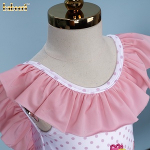 Розовые купальники с вышивкой русалки для девочек, оптовая продажа, детская одежда-BB3436 - Product Image 4